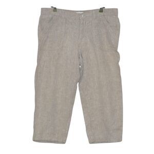 MAC Jeans 100% Linen Nora Pants Size 14 ? Julle Hollday Lagenlook Minimalist EUC